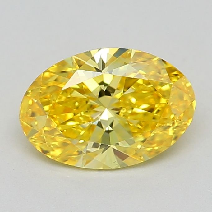 0.52 CT Fancy Vivid Yellow OVAL