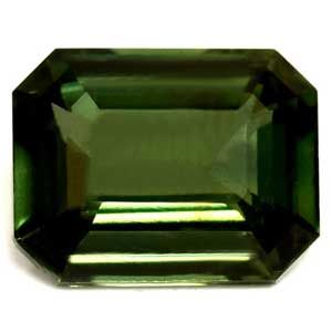 Szafir 1,13 ct, morski, szlif szmaragdowy
