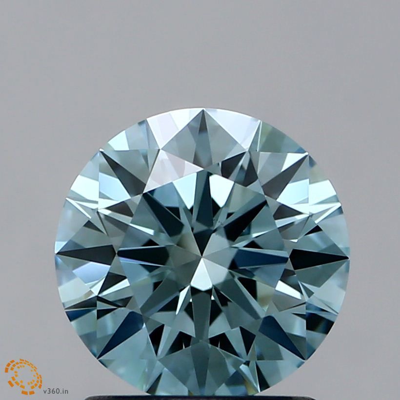 1.24 CT Fancy Intense Blueish Green ROUND