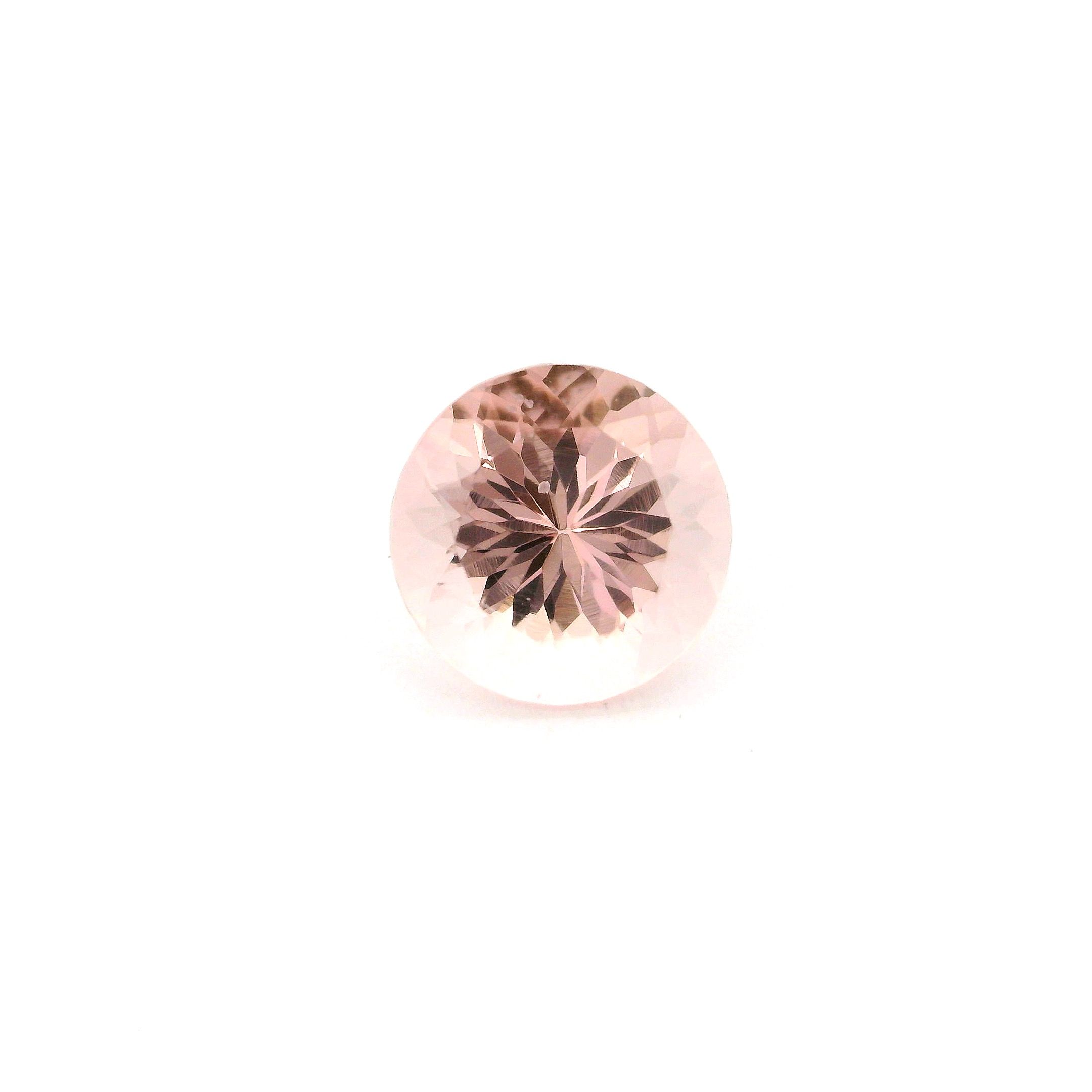 Morganit 2,55 ct, różowy, szlif okrągły