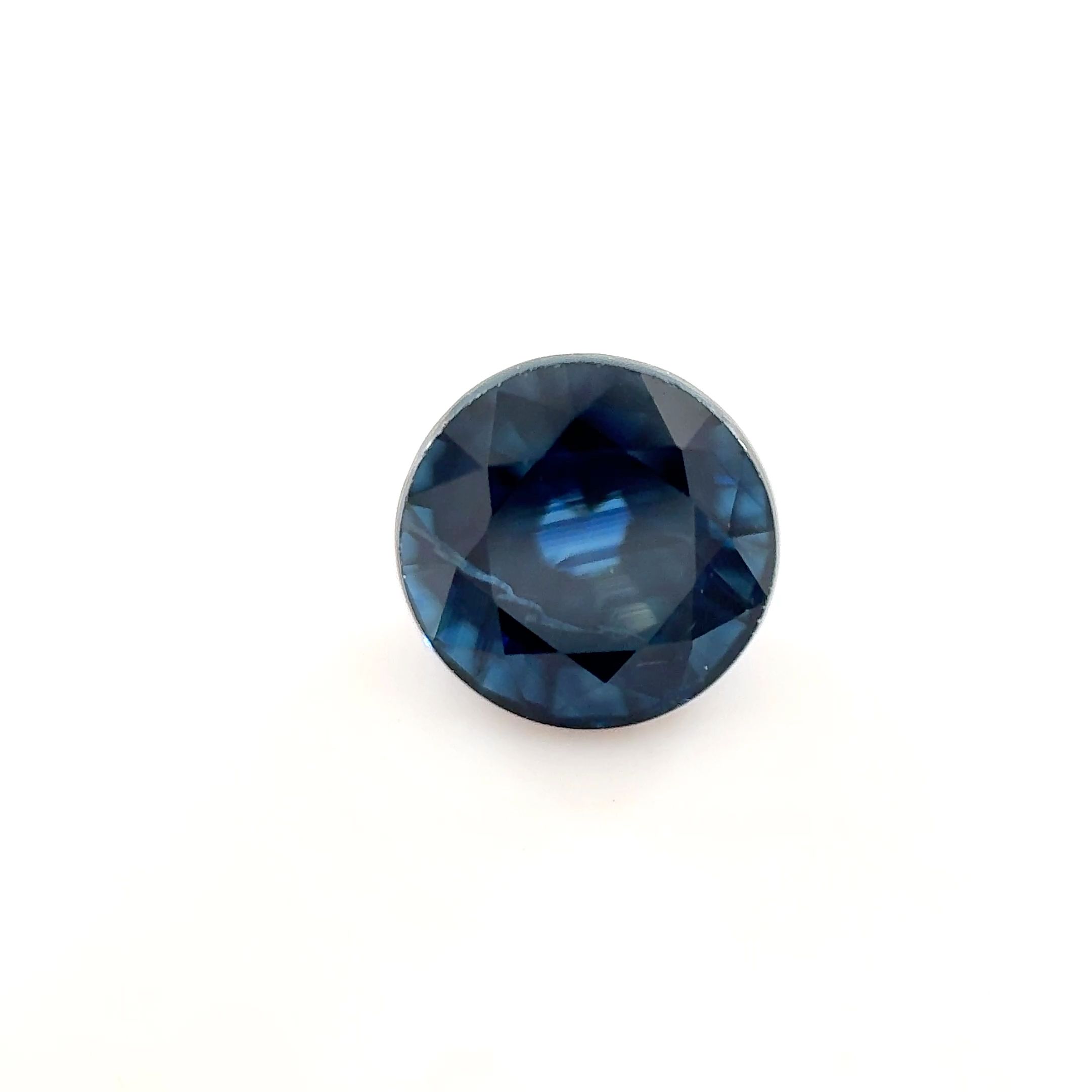 Szafir 1,23 ct, niebieski, szlif okrągły