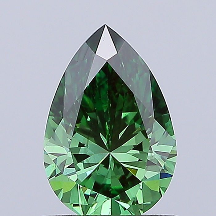 1.08 CT Fancy Vivid Green PEAR