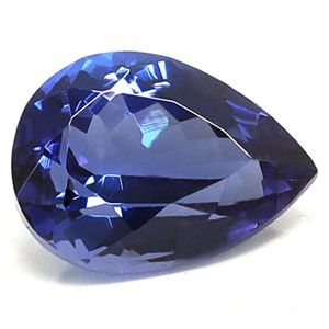 Tanzanit 1,99 ct, niebieski, szlif gruszka