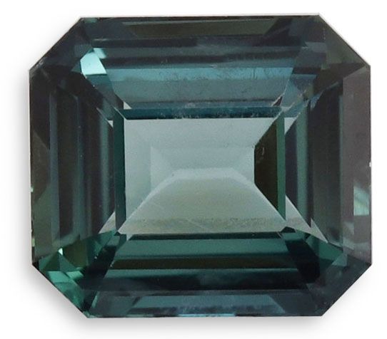 Szafir 5,03 ct, zielony, szlif szmaragdowy