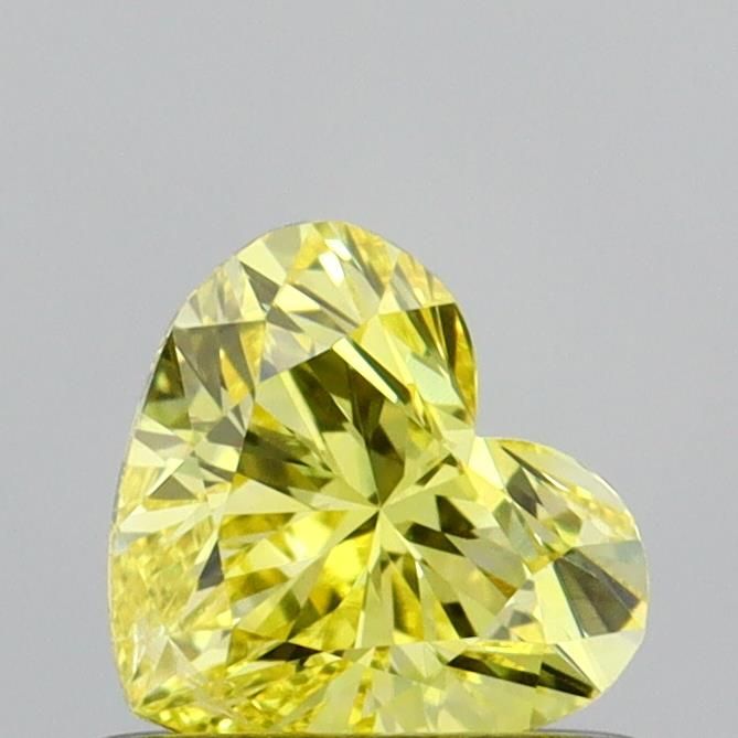 0.53 CT Fancy Vivid Yellow HEART