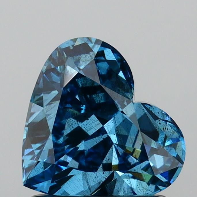 1.14 CT Fancy Vivid Blue HEART