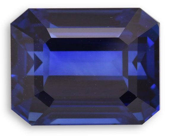 Szafir 10,79 ct, niebieski, szlif szmaragdowy