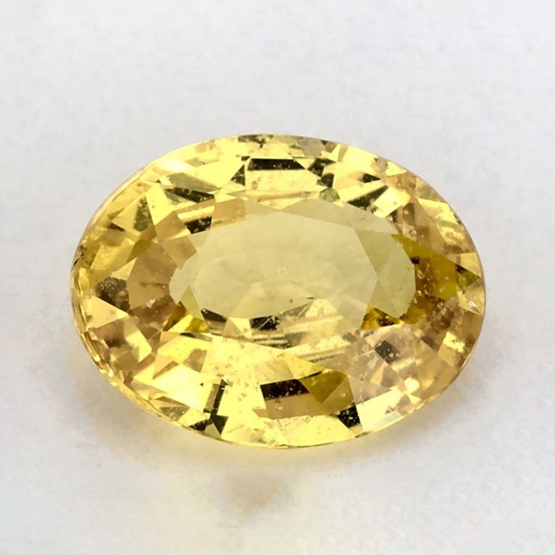 Szafir 1,56 ct, żółty, szlif owalny