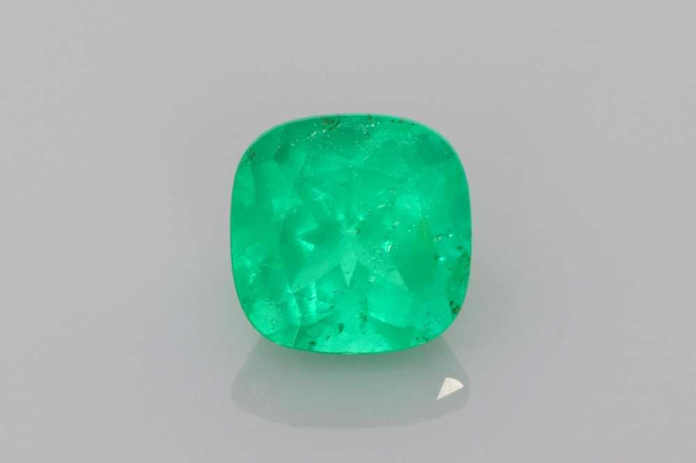 Szmaragd 1,12 ct, zielony, szlif cushion