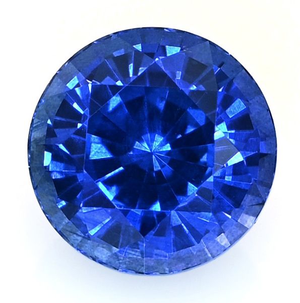 Szafir 1,36 ct, niebieski, szlif okrągły