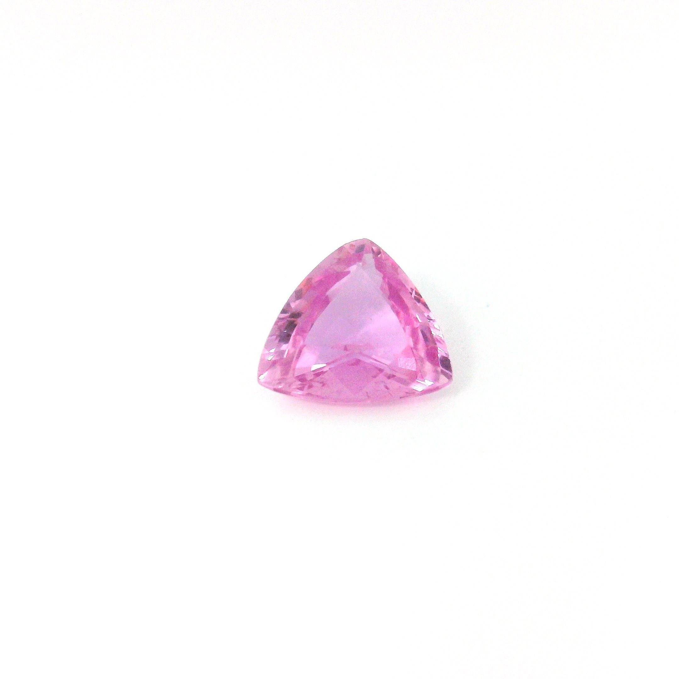Szafir 1,22 ct, różowy, szlif trójkątny