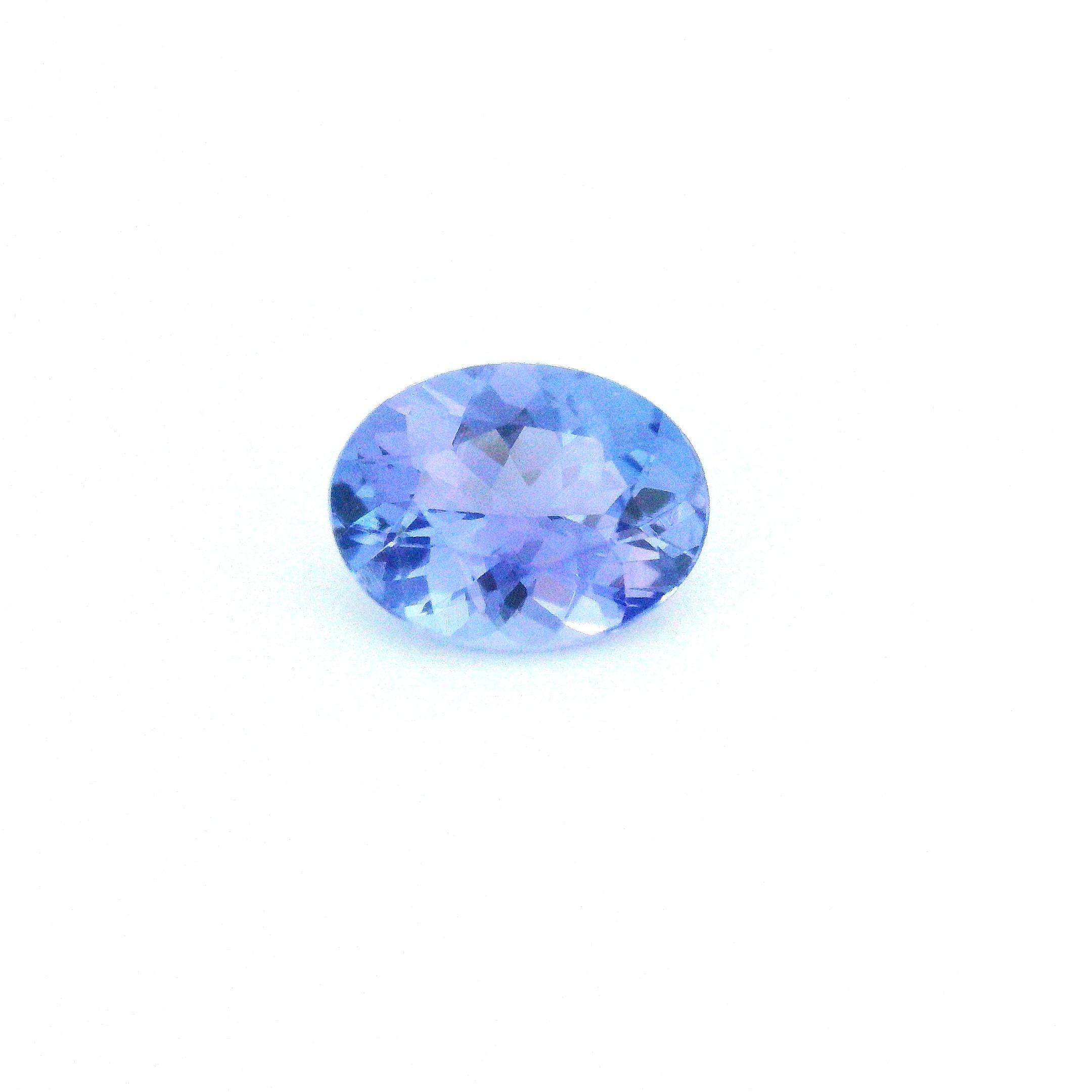 Tanzanit 1,57 ct, niebieski, szlif owalny
