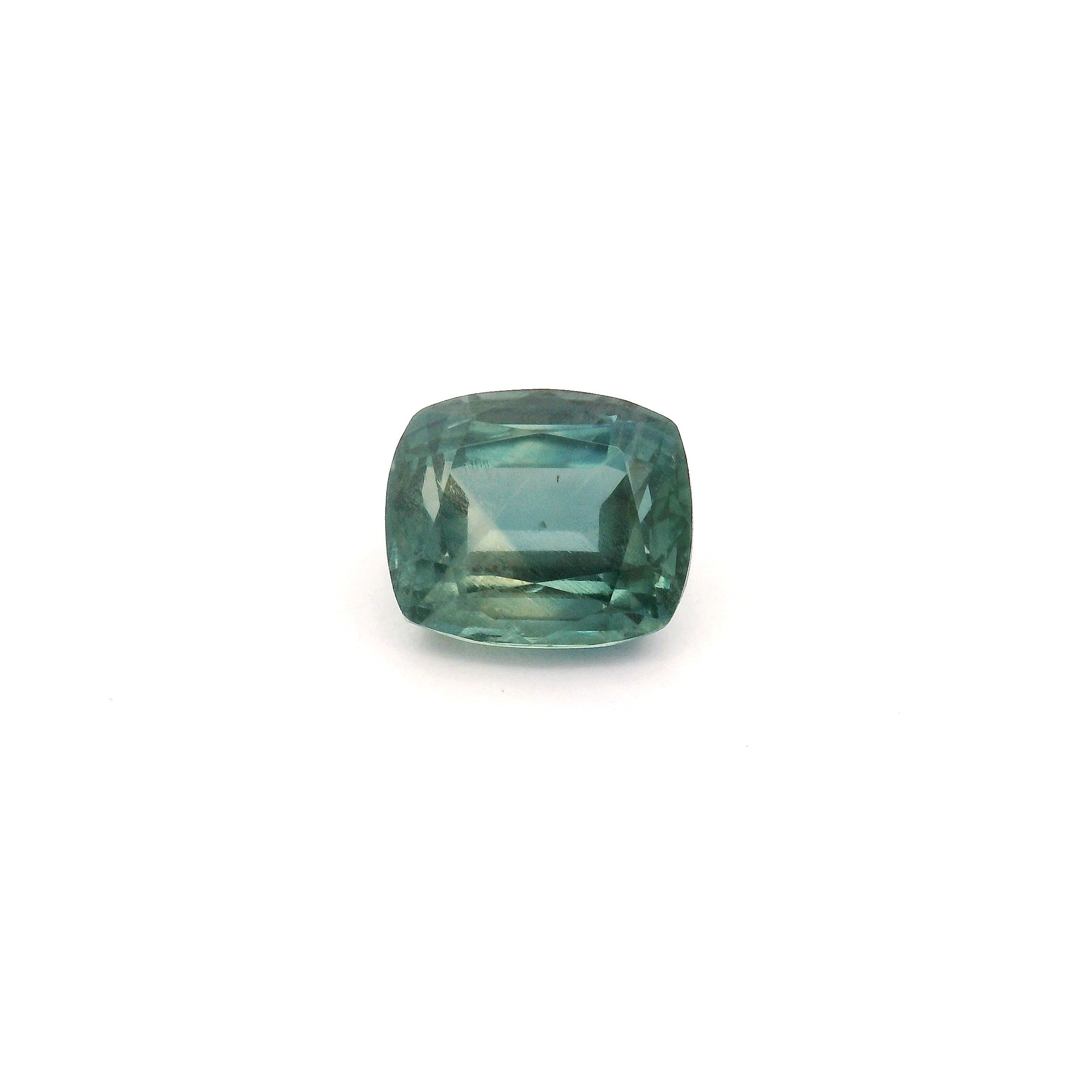 Szafir 1,92 ct, zielony, szlif cushion