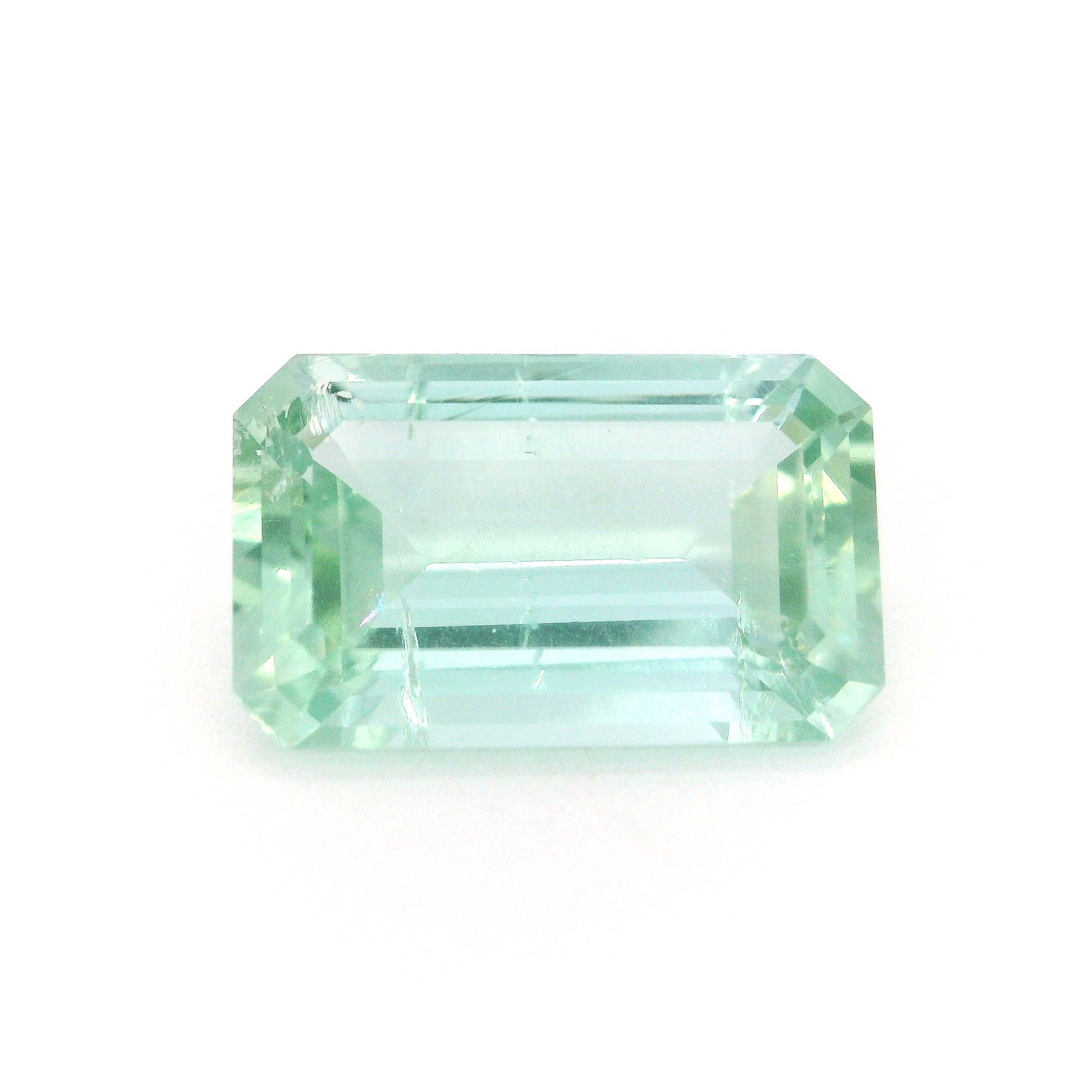 Turmalin 7,60 ct, zielony, szlif ośmiokątny