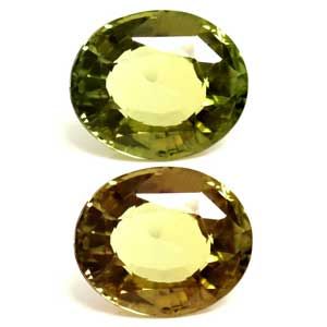 Aleksandryt 1,24 ct, zielony, szlif owalny