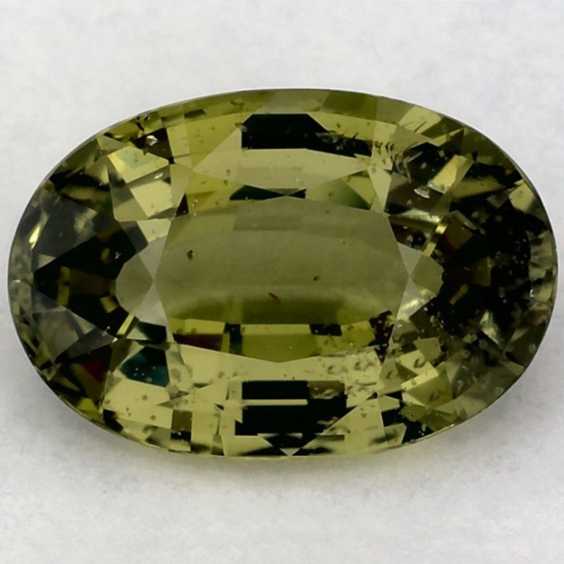 Szafir 2,26 ct, zielony, szlif owalny