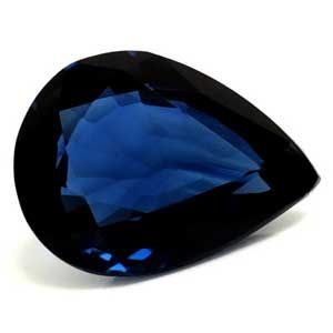 Szafir 1,33 ct, niebieski, szlif gruszka