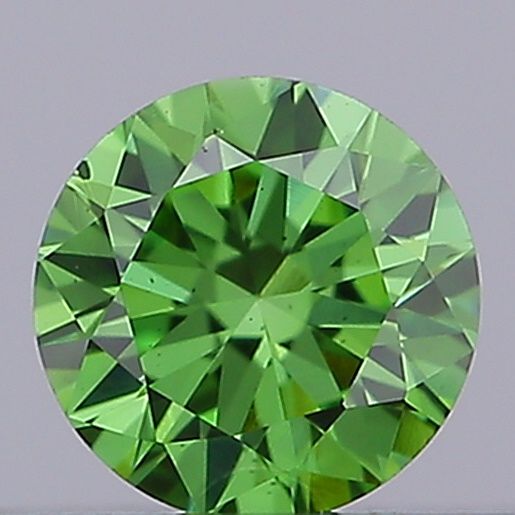 0.17 CT Fancy Vivid Green ROUND
