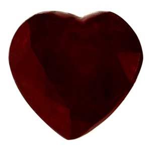 Rubin 1,01 ct, czerwony, szlif serce