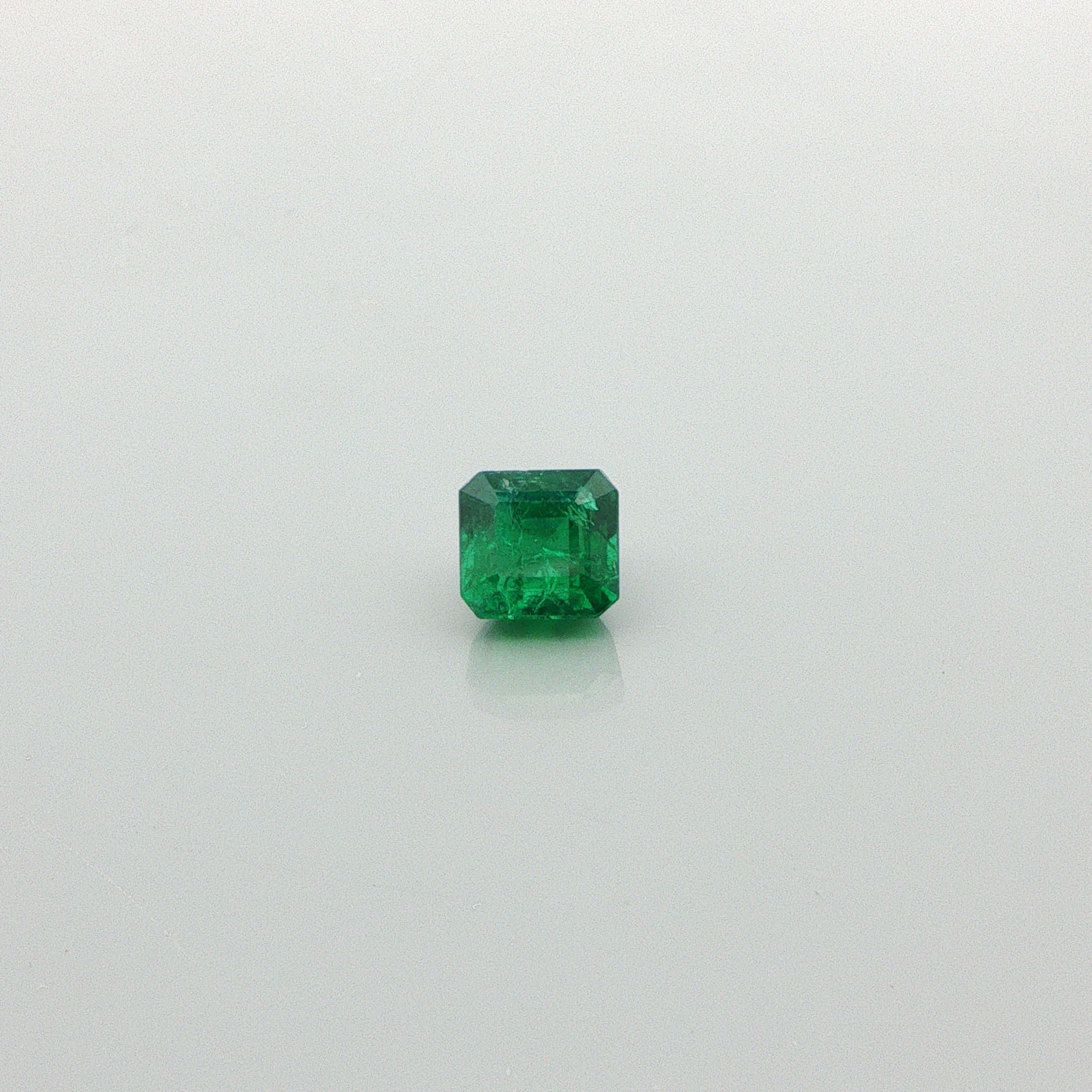 Szmaragd 2,49 ct, zielony, szlif ośmiokątny