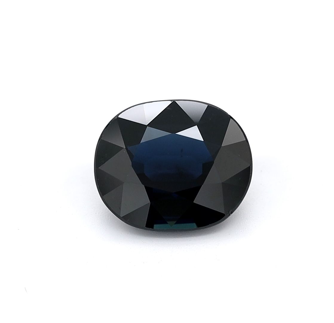 Szafir 1,67 ct, niebieski, szlif owalny