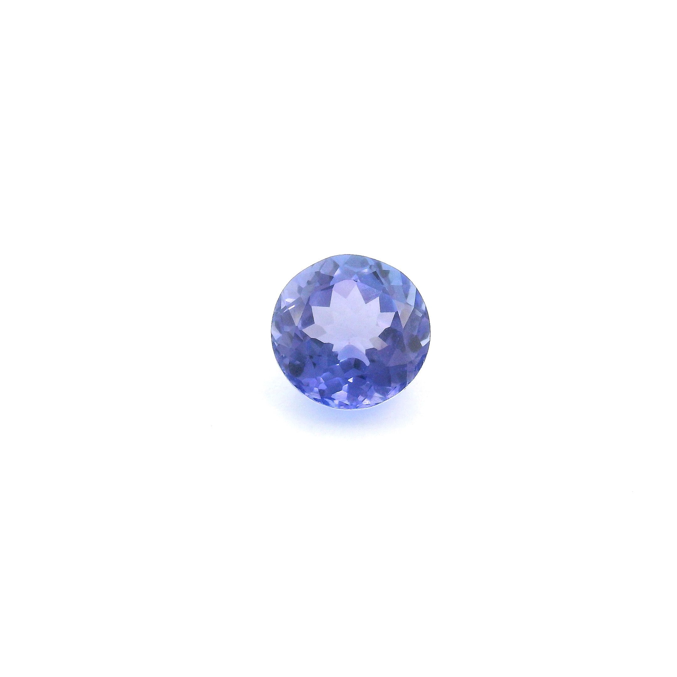 Tanzanit 1,81 ct, niebieski, szlif okrągły