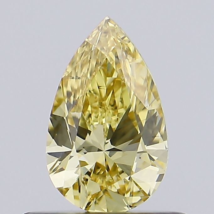 0.5 CT Fancy Vivid Greenish Yellow PEAR