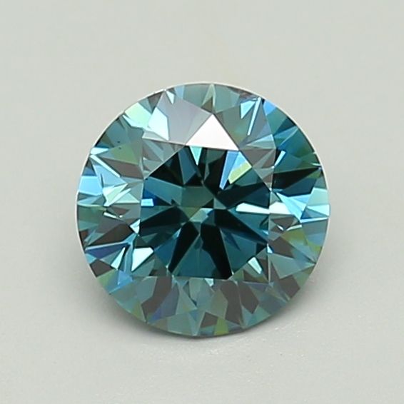1.48 CT Fancy Vivid Greenish Blue ROUND