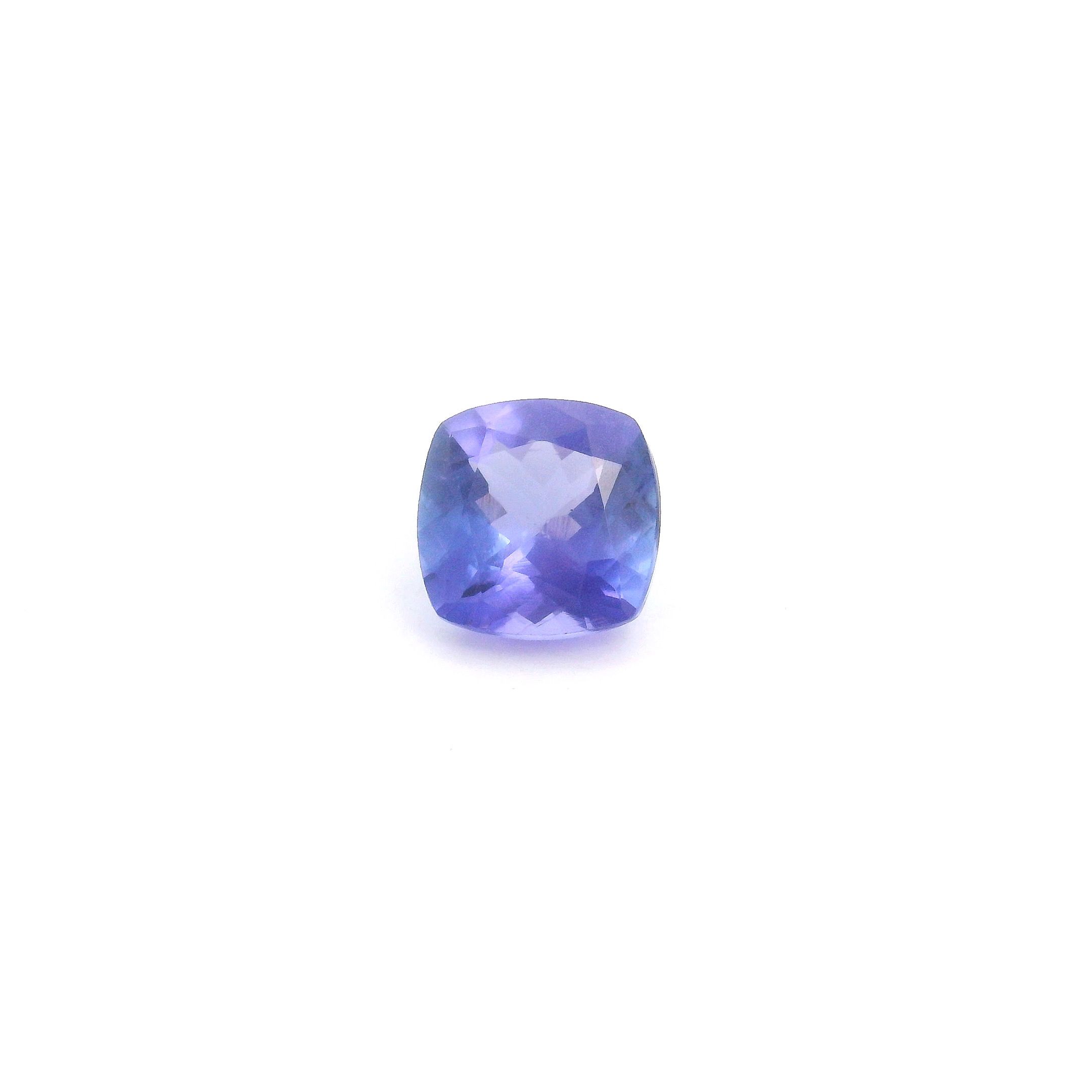 Tanzanit 1,51 ct, niebieski, szlif cushion