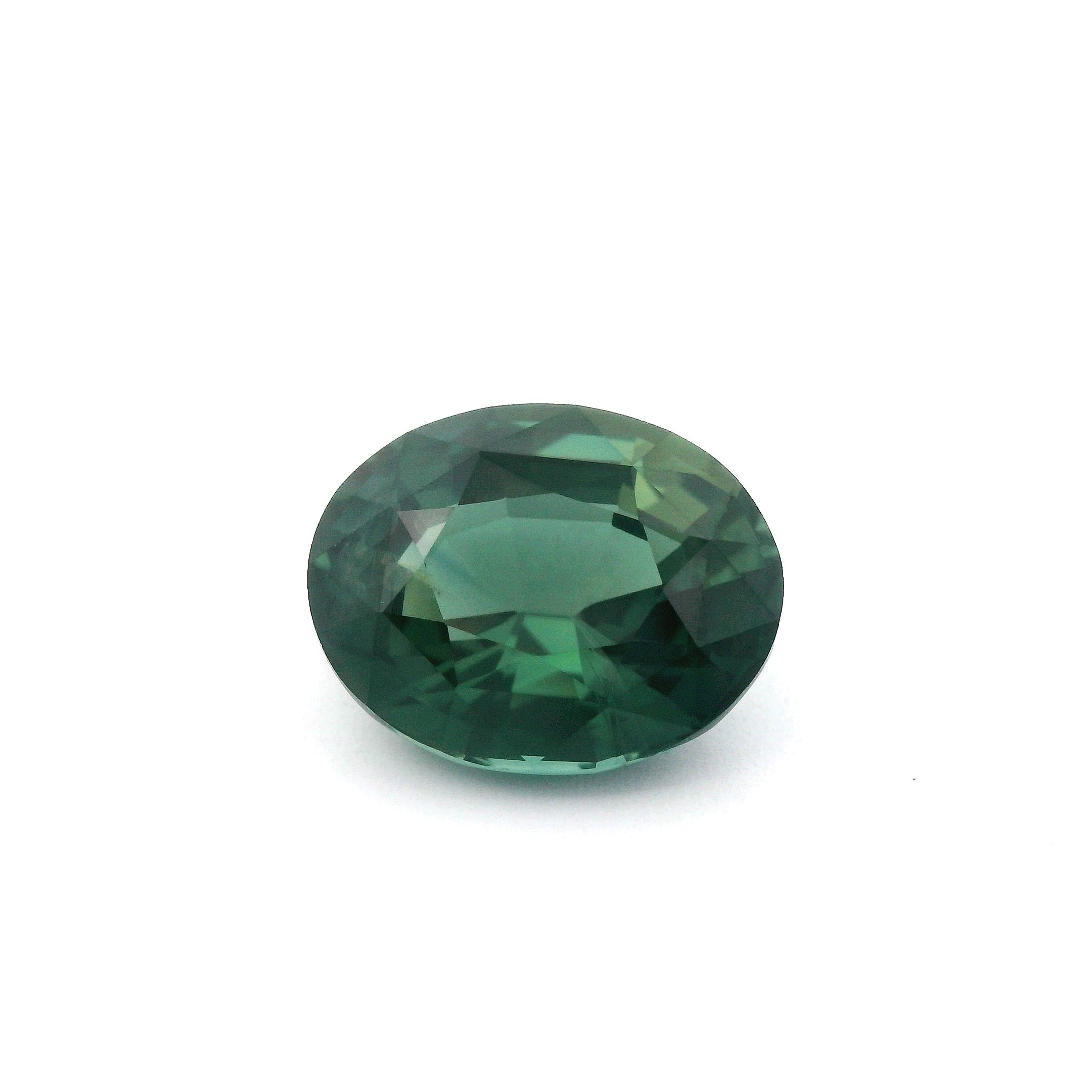 SAPPHIRE FACETED 4.32ct TEAL Vivid EC SRILANKA HEATED