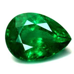 Szmaragd 1,03 ct, zielony, szlif gruszka