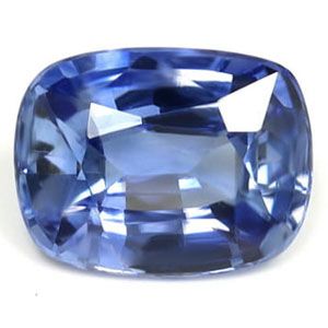 Szafir 1,00 ct, niebieski, szlif cushion