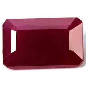 Rubin 1,22 ct, czerwony, szlif szmaragdowy