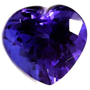 Tanzanit 3,46 ct, niebieski, szlif serce