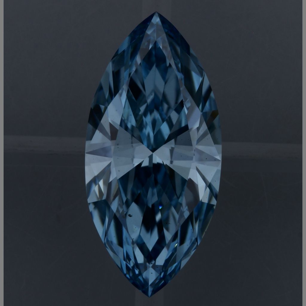 1.08 CT Fancy Vivid Blue MARQUISE