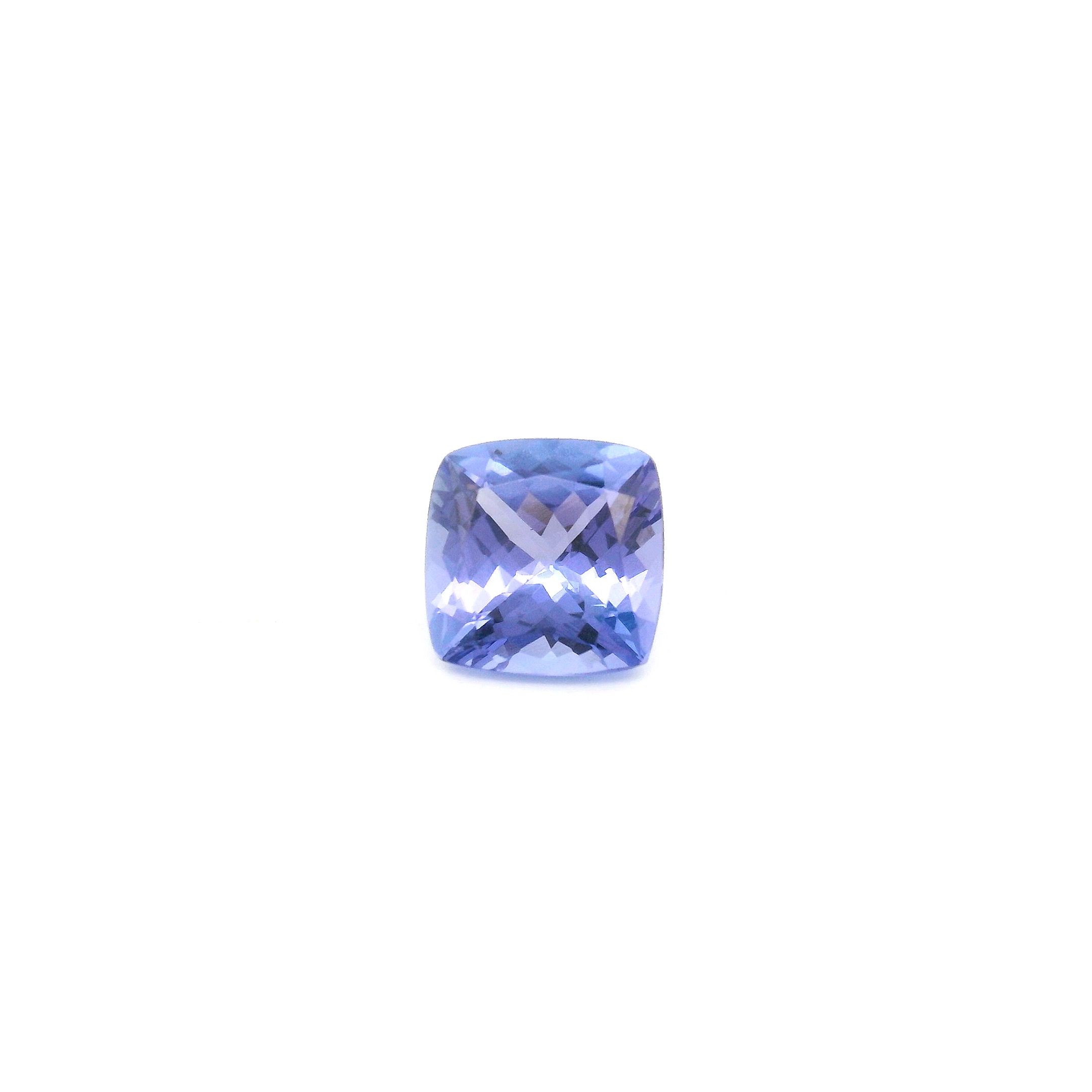 Tanzanit 1,18 ct, niebieski, szlif cushion