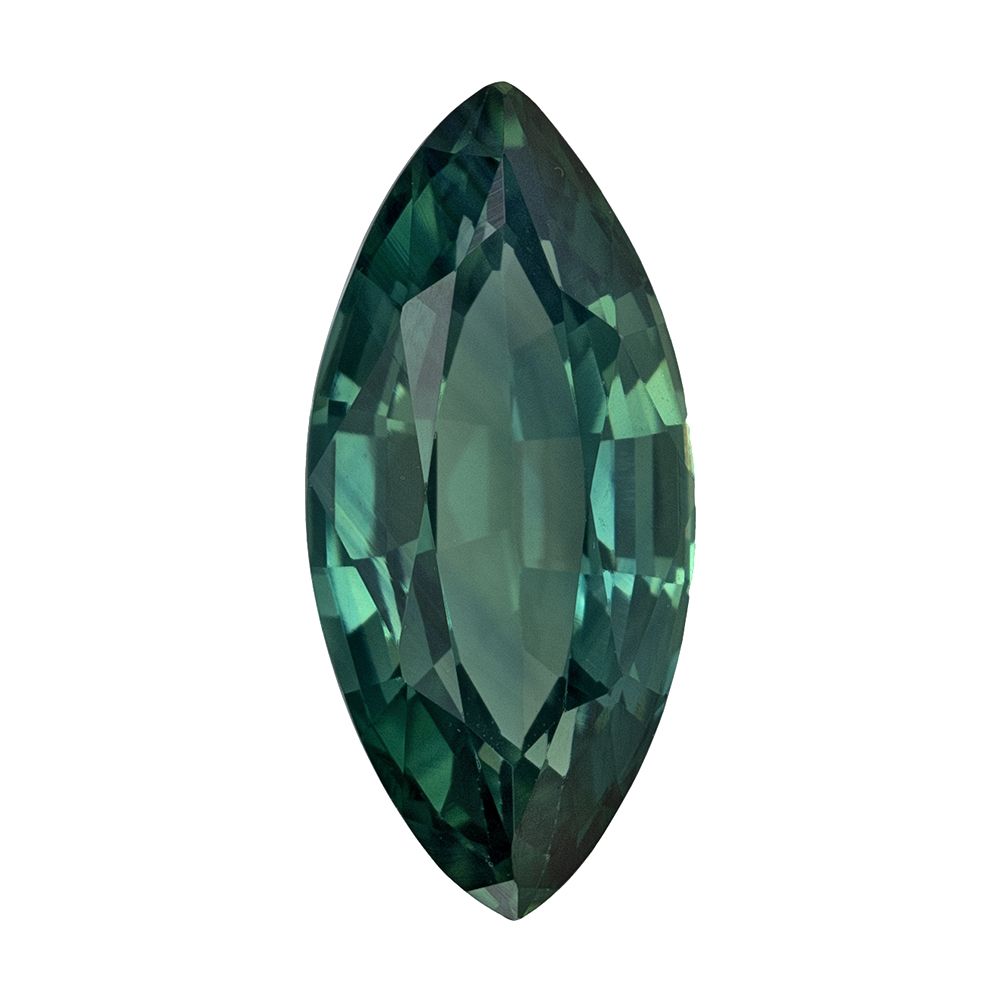 SAPPHIRE FACETED 1.57ct TEAL SI MADAGASCAR HEATED