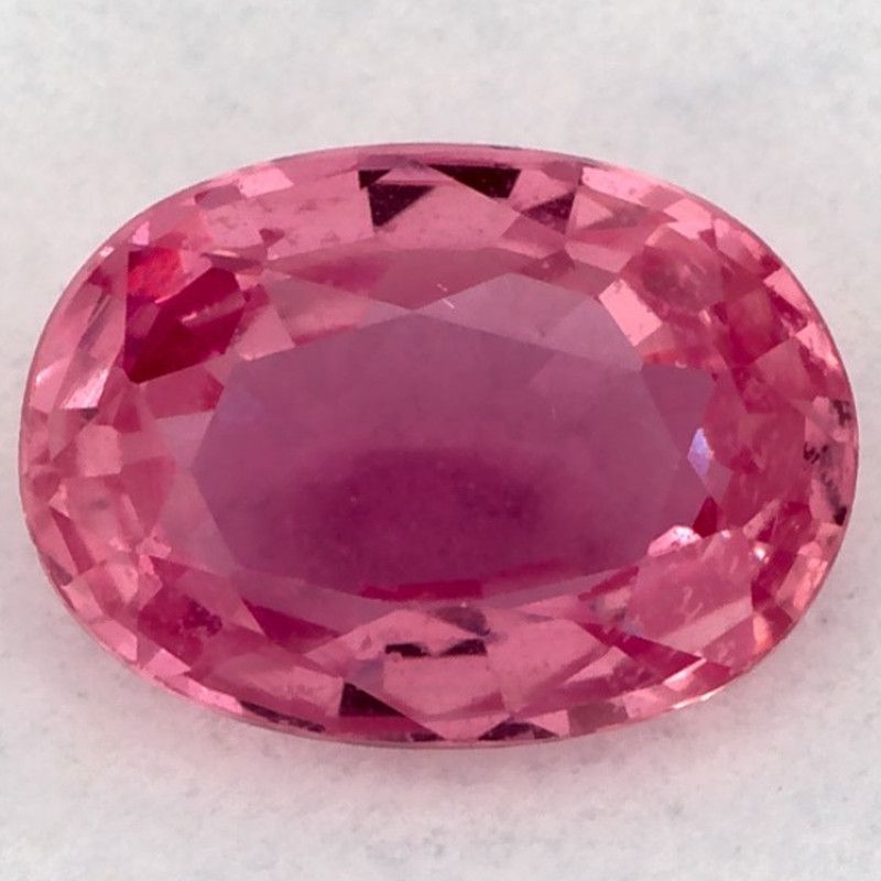 Szafir 1,00 ct, różowy, szlif owalny