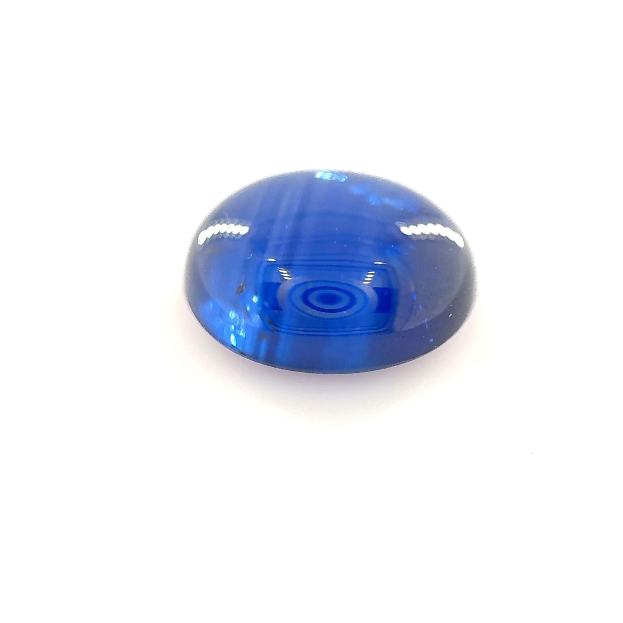 Szafir 3,27 ct, niebieski, kaboszon