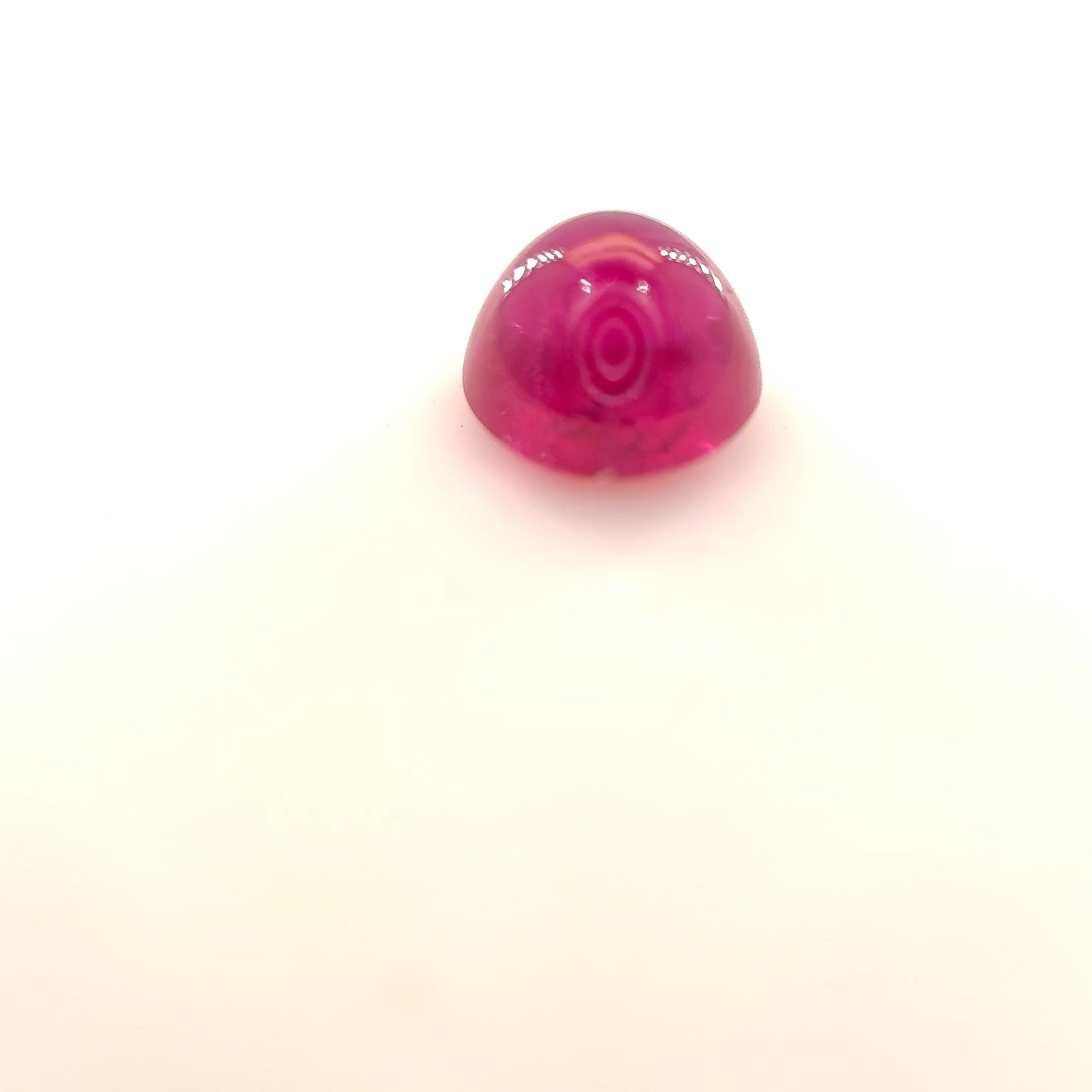 Rubin 1,33 ct, czerwony, kaboszon