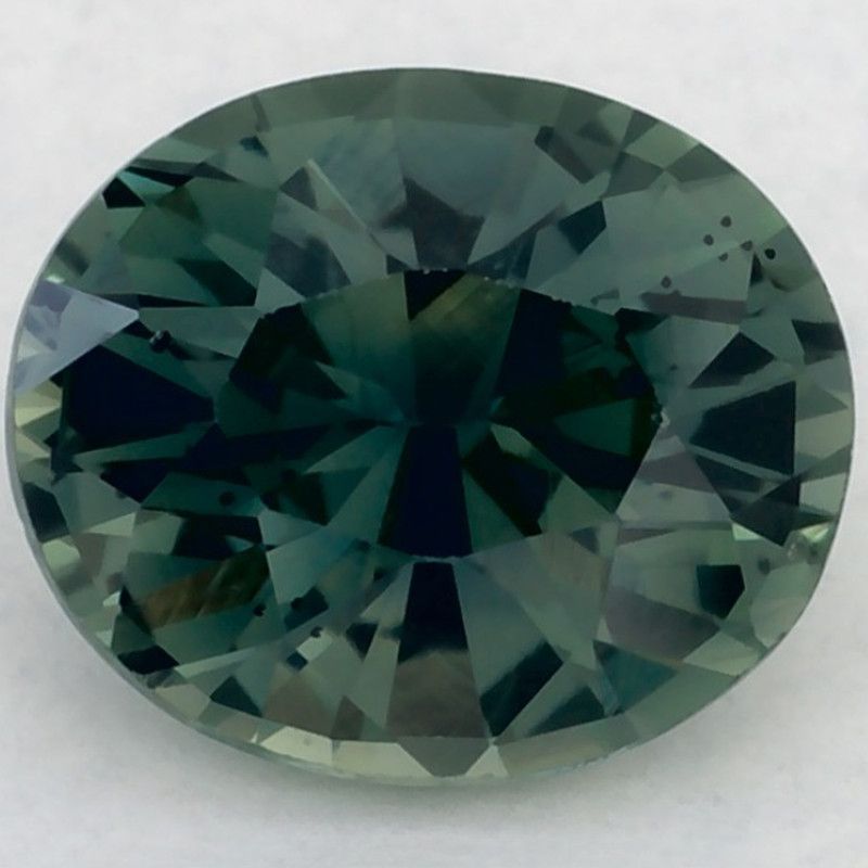 Szafir 1,17 ct, zielony, szlif owalny
