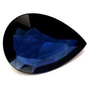 Szafir 1,02 ct, niebieski, szlif gruszka