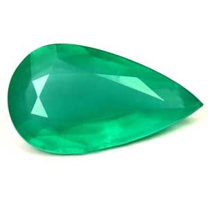 Szmaragd 4,72 ct, zielony, szlif gruszka