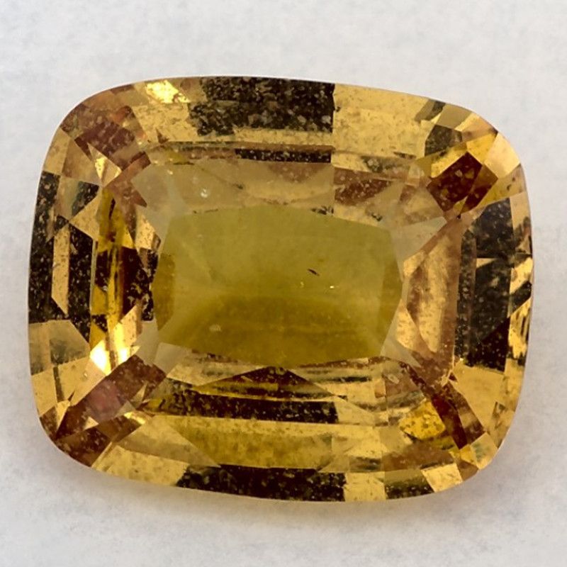 Szafir 4,53 ct, żółty, szlif cushion