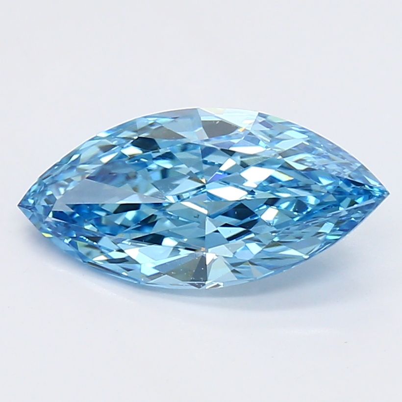 0.95 CT Fancy Vivid Blue MARQUISE