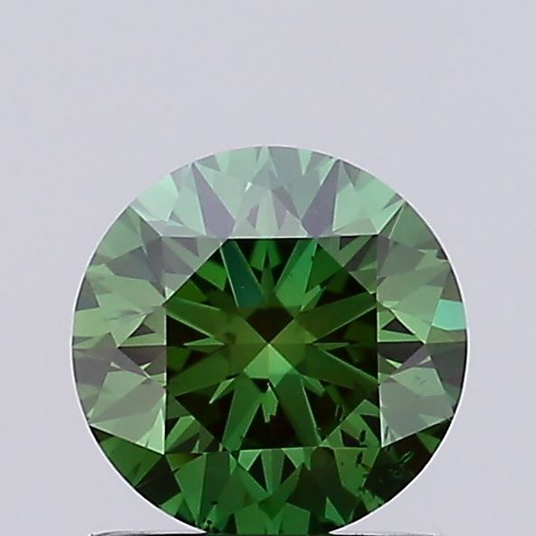 0.98 CT Fancy Vivid Green ROUND