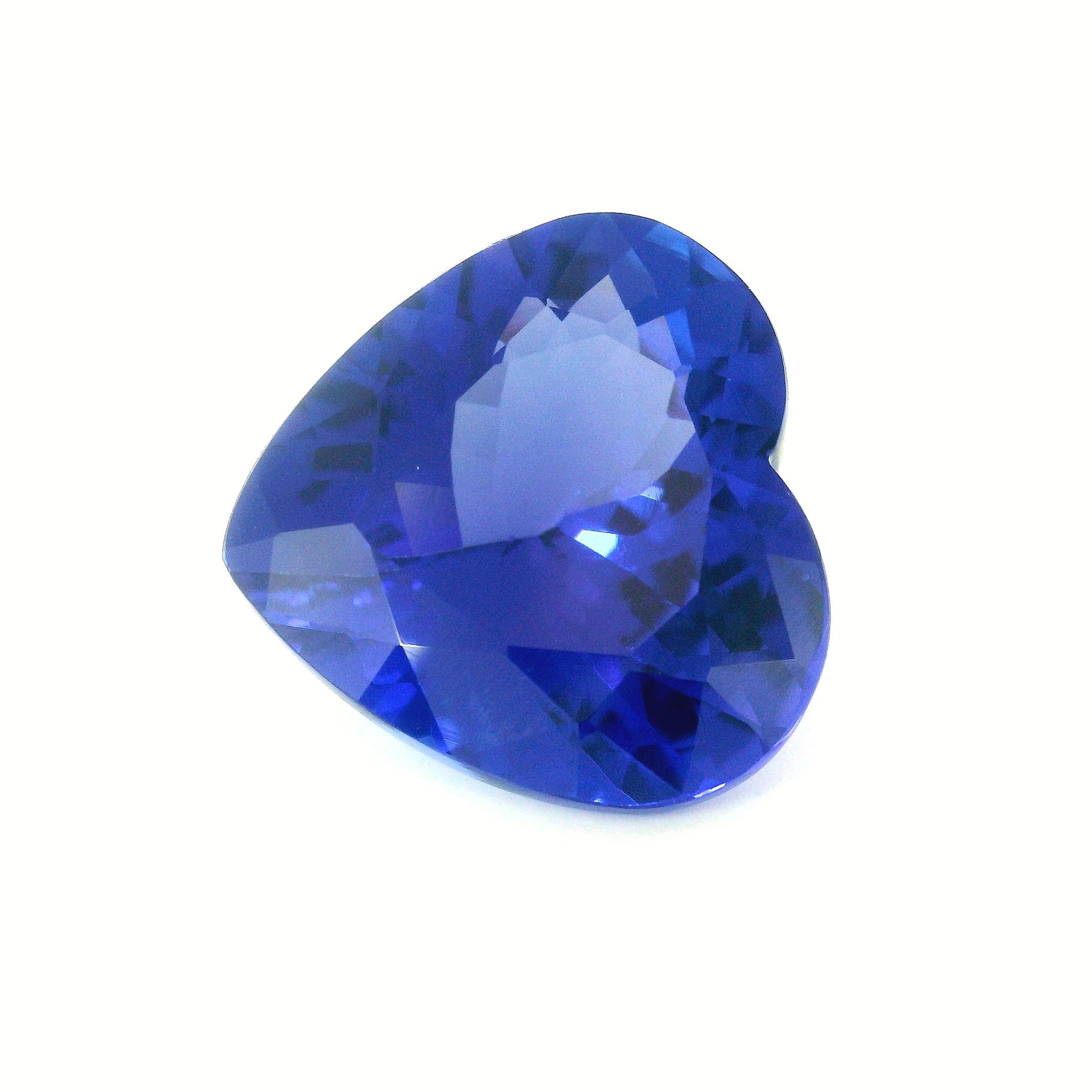 Tanzanit 8,24 ct, niebieski, szlif serce