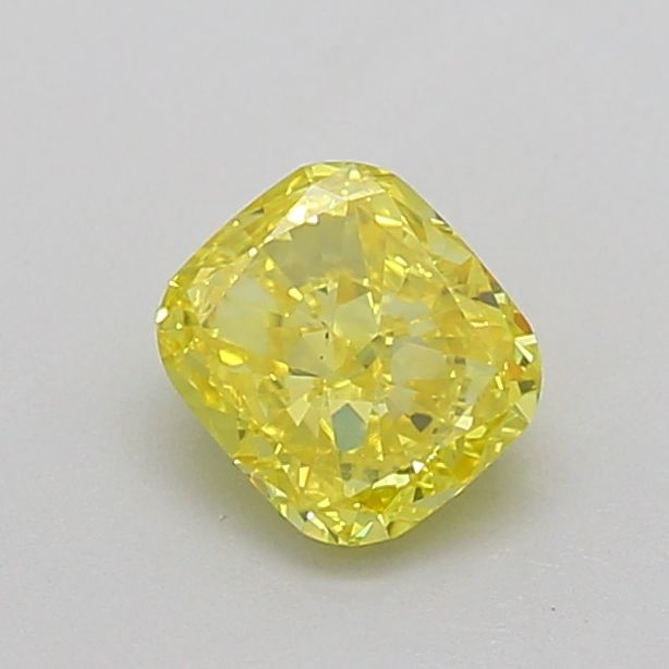 0.71 CT Fancy Intense Yellow CUSHION BRILLIANT