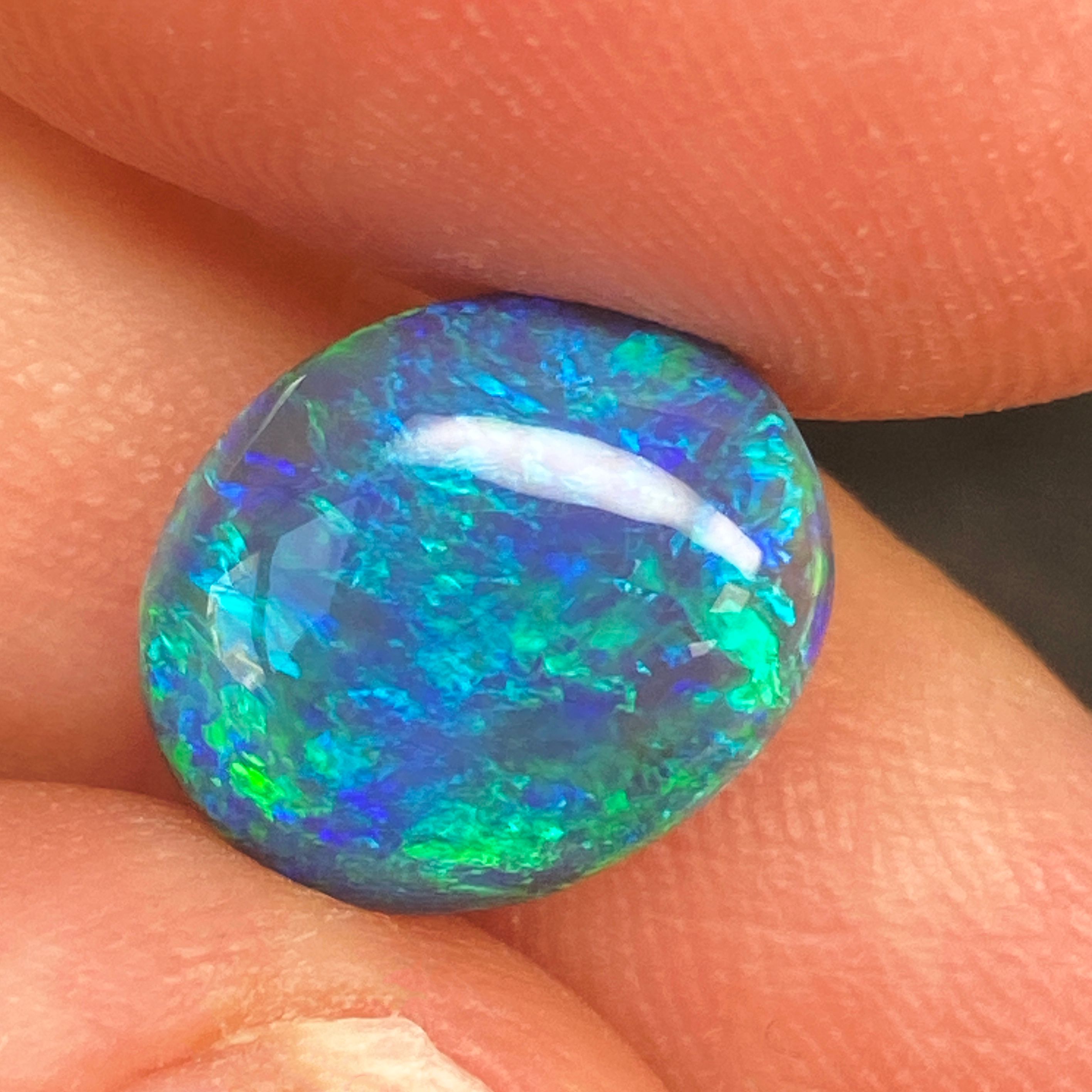 OPAL FACETED 4.59ct BLACK Black EC AUSTRALIA NONE