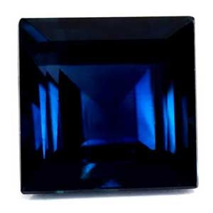 Szafir 1,00 ct, niebieski, szlif kwadratowy